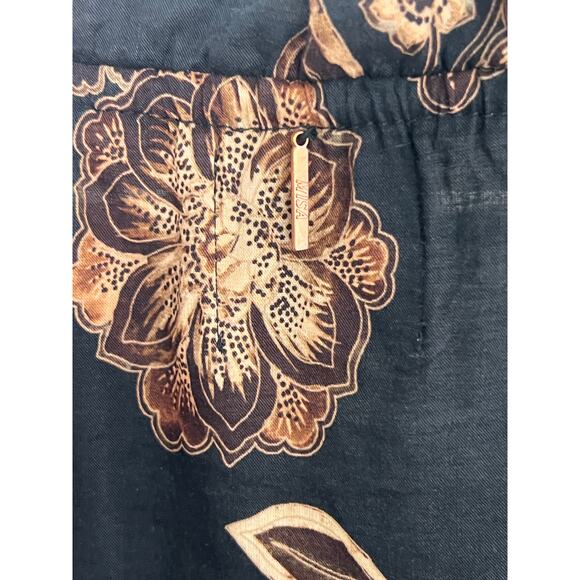 Misa Los Angeles Floral Print Long Sleeve Siena Blouse Top Black Women's Small - Picture 9 of 10